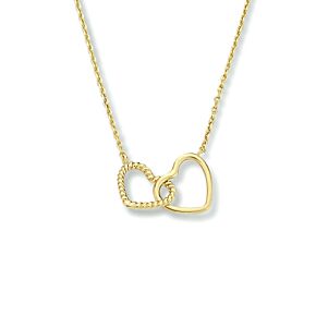 9k necklace hearts 40 - 42 - 44 cm
