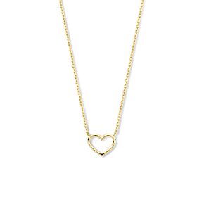9k heart necklace 40 - 42 - 44 cm