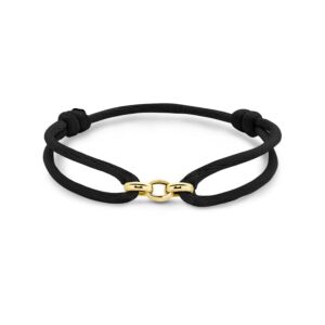 satin bracelet black 13 - 26 cm