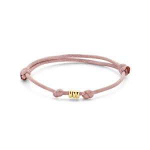 satin bracelet soft pink 13 - 26 cm