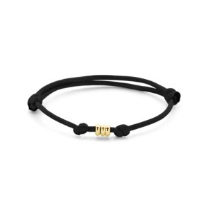 satin bracelet black 13 - 26 cm