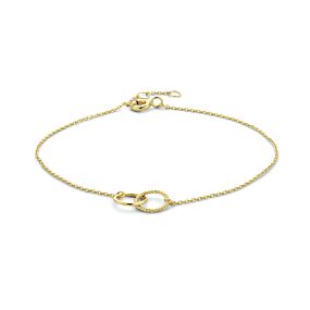 9k armband rondjes 16,5 - 17,5 - 18,5 cm