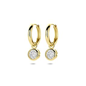 9k zirconia hoop earrings 20 mm