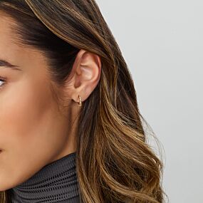 9k hoop earrings with diamonds 10.3 mm