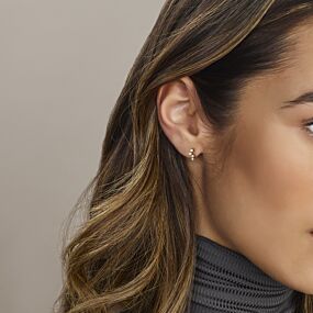 zirconia stud earrings 9.5 mm