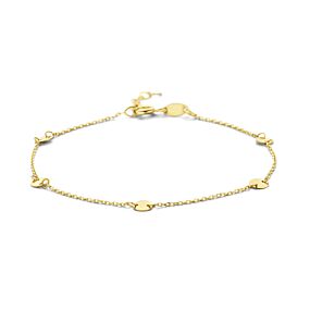 9k round plate bracelet 16.5 + 2 cm