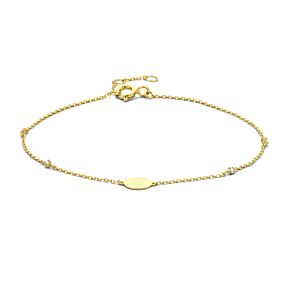 9k bracelet zirconia 16.5 - 17.5 - 18.5 cm