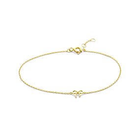 9k bow bracelet 16.5 - 17.5 - 18.5 cm