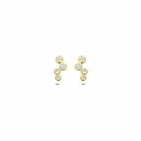zirconia stud earrings 9.5 mm