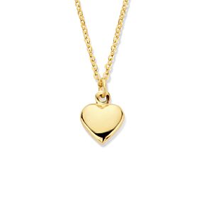 9k heart necklace 42 - 45 cm