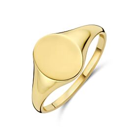 9k oval engraved ring
