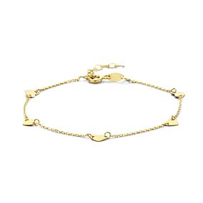 9k hearts bracelet 16.5 + 2 cm