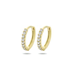 9k zirconia hoop earrings 12.5 mm